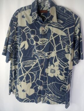 *Tori Richards Hawaiian Style Button Down Shirt Size L